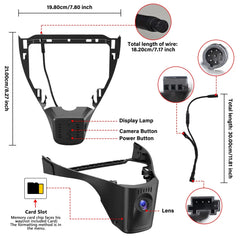 4K dold dashcam för VW ID.3 / ID.4 & Audi Q4 e-tron 2021-2025 – Plug & Play 