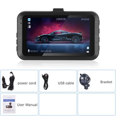 3,0" Full HD 1080P dashcam med dubbla kameror 