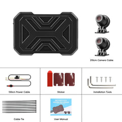 Motorcykel Dashcam 1080P HD – Fram- & bakkamera med DVR och WiFi 