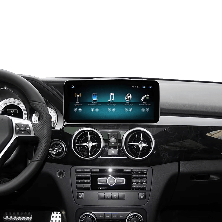 Mercedes-Benz GLK 08-15 – 10,25" radio med Apple CarPlay och Android Auto integrerad i interiören