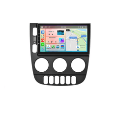 Mercedes-ML 03-05 - 9" radio med Apple CarPlay och Android Auto med navigationsskärm och användargränssnitt.