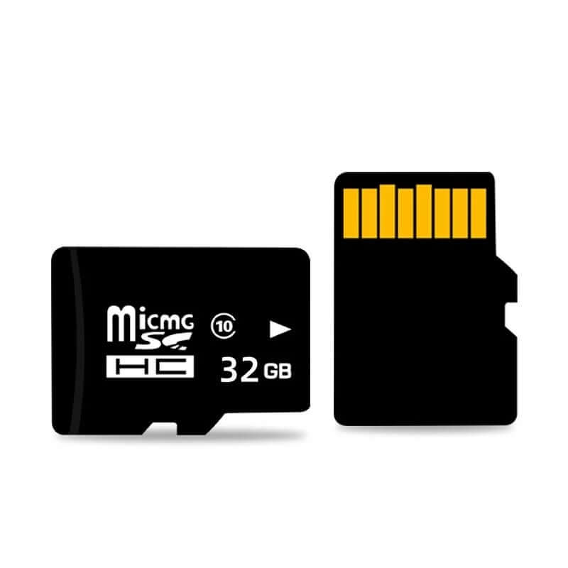 Micro SD-kort - 32 GB, bild av ett Micro SD-kort med 32 GB kapacitet.