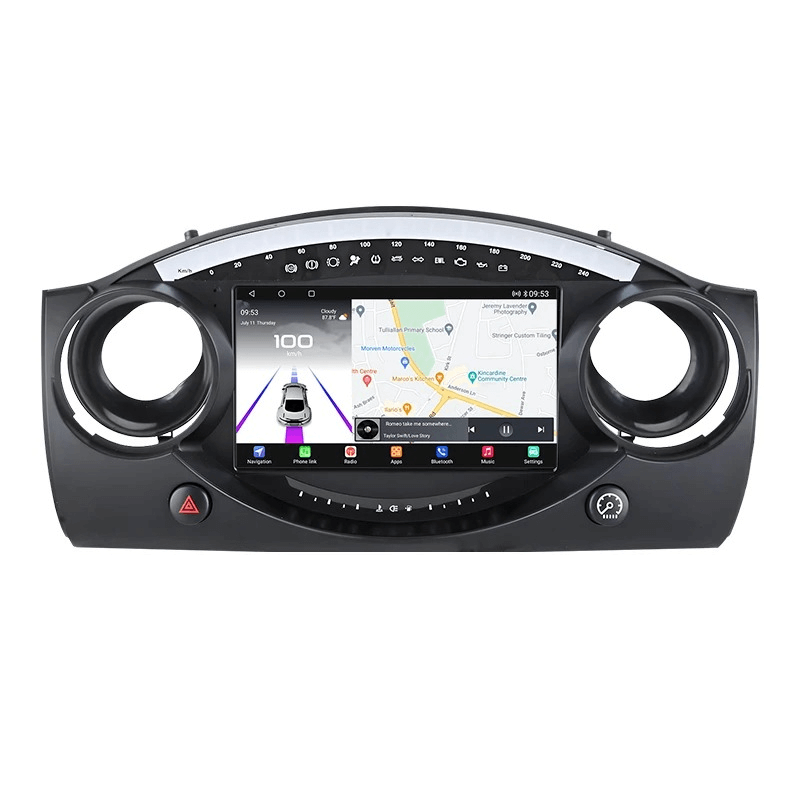 Mini Cooper 00-07 - 9" radio med Apple CarPlay och Android Auto - 7" radio för Mini Cooper R50, R52, R53