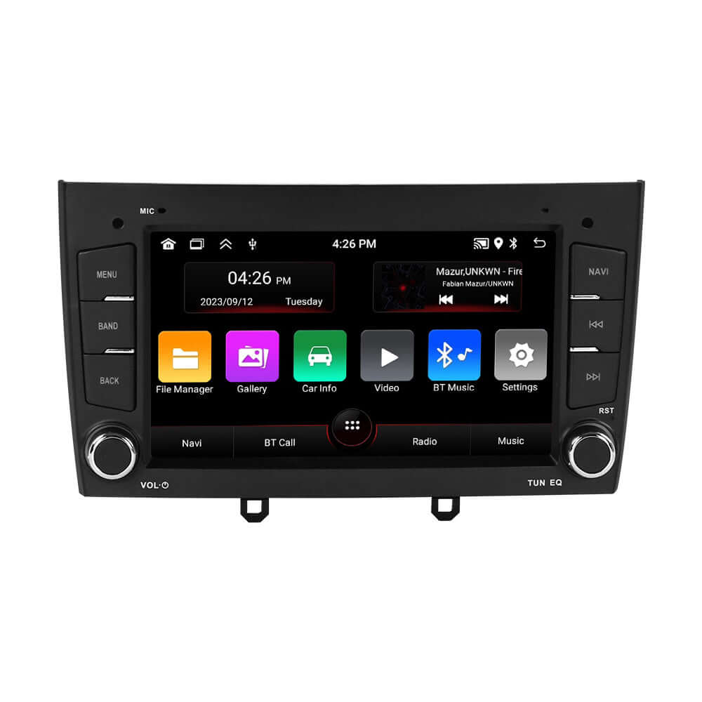 Peugeot 308/408 12-20 – 7" radio med Apple CarPlay och Android Auto, modern bilradio med pekskärm