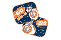 Två solskydd på 44 x 35 cm med Star Wars BB-8-design