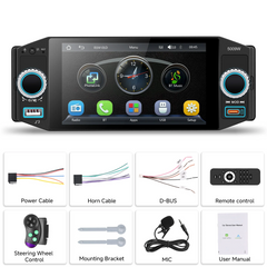 1-DIN bilradio 5" med Apple CarPlay & Android Auto (Trådlös) – Bluetooth, FM, USB 