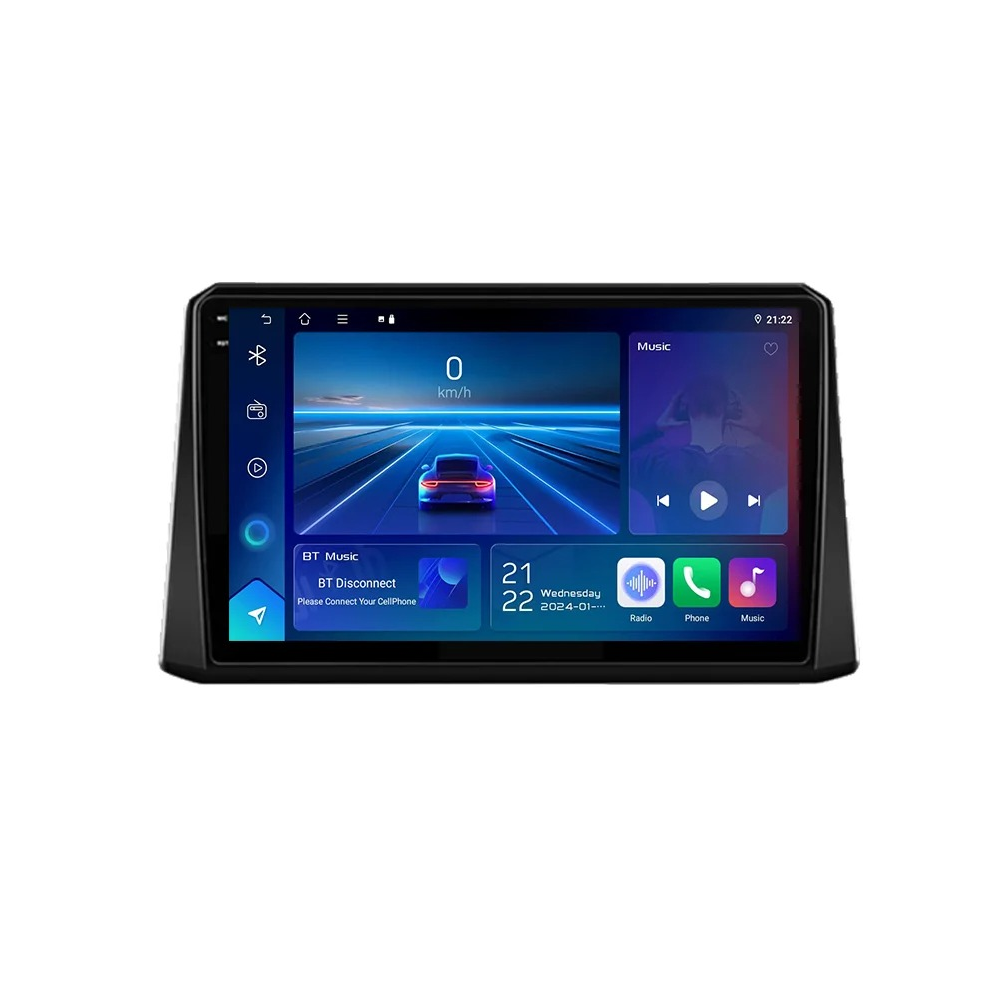 Toyota Corolla Auris 19-23 - 10,1" Radio m. Apple CarPlay og Android Auto skærm med grafik.