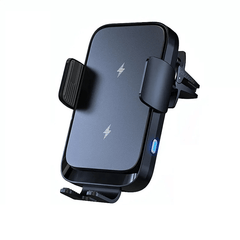 Trådlös billaddare & mobilhållare 15W – automatisk klämma & 360° rotation med dual-coil-teknik