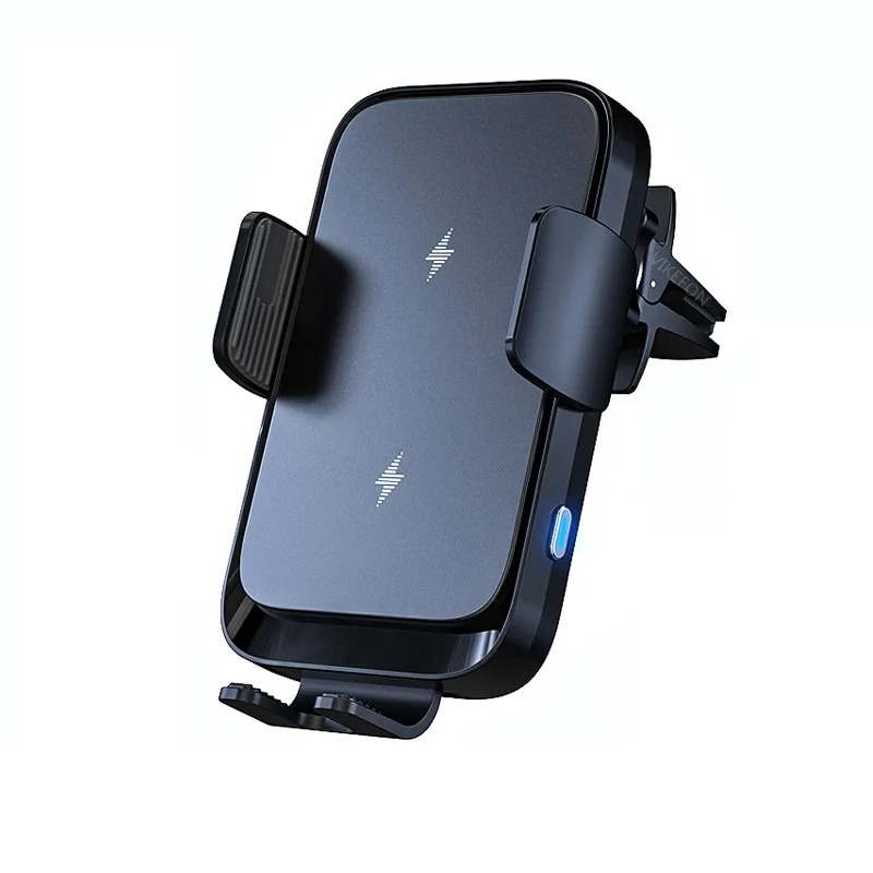 Trådlös billaddare och mobilhållare 15W – Automatisk klämma och 360° rotation med dual-coil-teknik