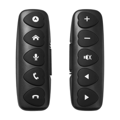 Trådlös rattstyrning med 10 knappar – universell LED-fjärrkontroll för bilradio & navigation, top view of control remote.