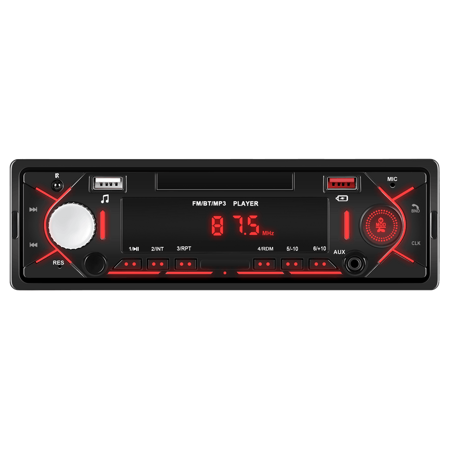 1-DIN radio med Bluetooth, FM och USB
                
