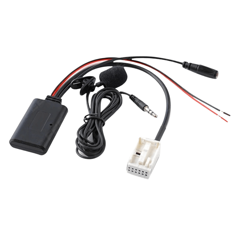 Bluetooth-adapter – BMW 3-serie (E90/E91/E92/E93) med mikrofon och anslutningskablar.