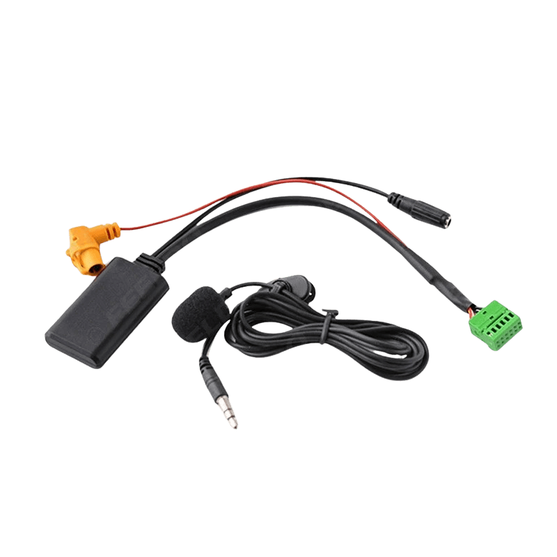 Bluetooth-adapter – Audi (MMI 3G AMI Multimedia) med kablar och mikrofon för trådlöst ljud och samtal.