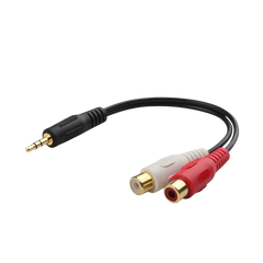 3,5 mm aux jack (hane) till RCA (hon) splitter