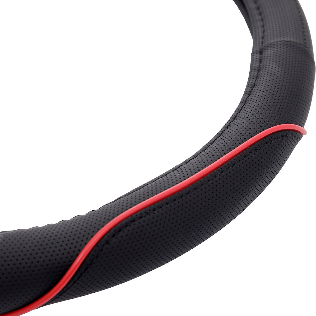 Rattskydd för 36,8–39,4 cm ratt i svart/rött
